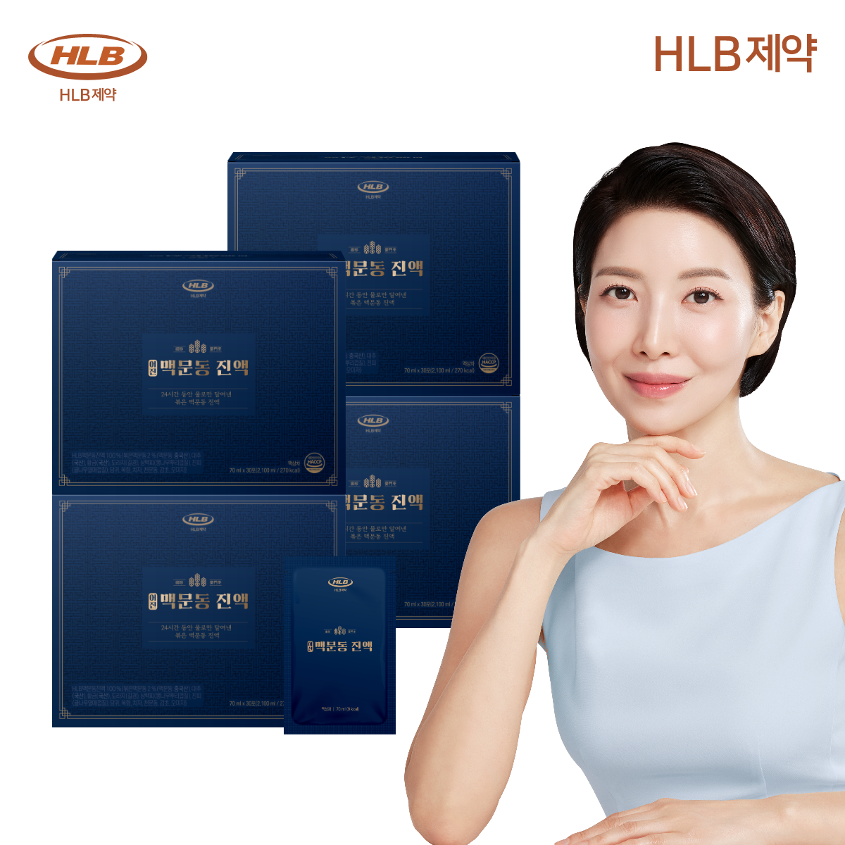 HLB제약 어진 맥문동 진액 오미자 볶은 볶음 차 30포, 4개 - 상품 이미지