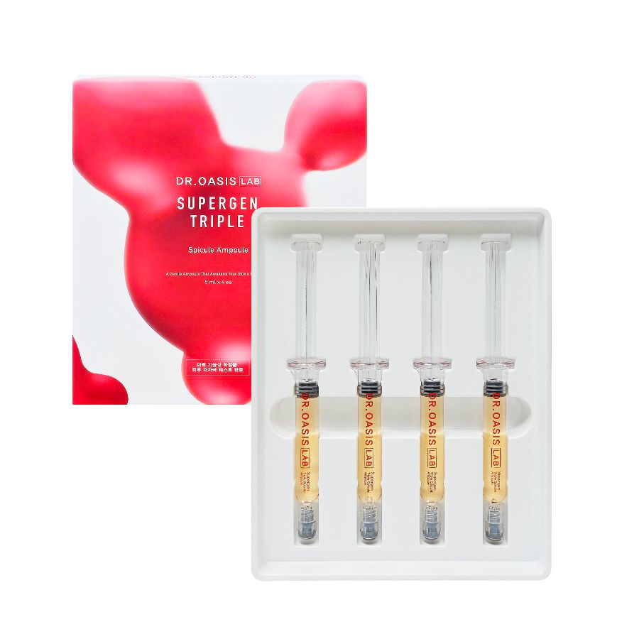 [DR.OASIS LAB] 슈퍼겐 트리플 스피큘 앰플 4주 홈에스테틱 키트 5ml 4개입 - 상품 이미지