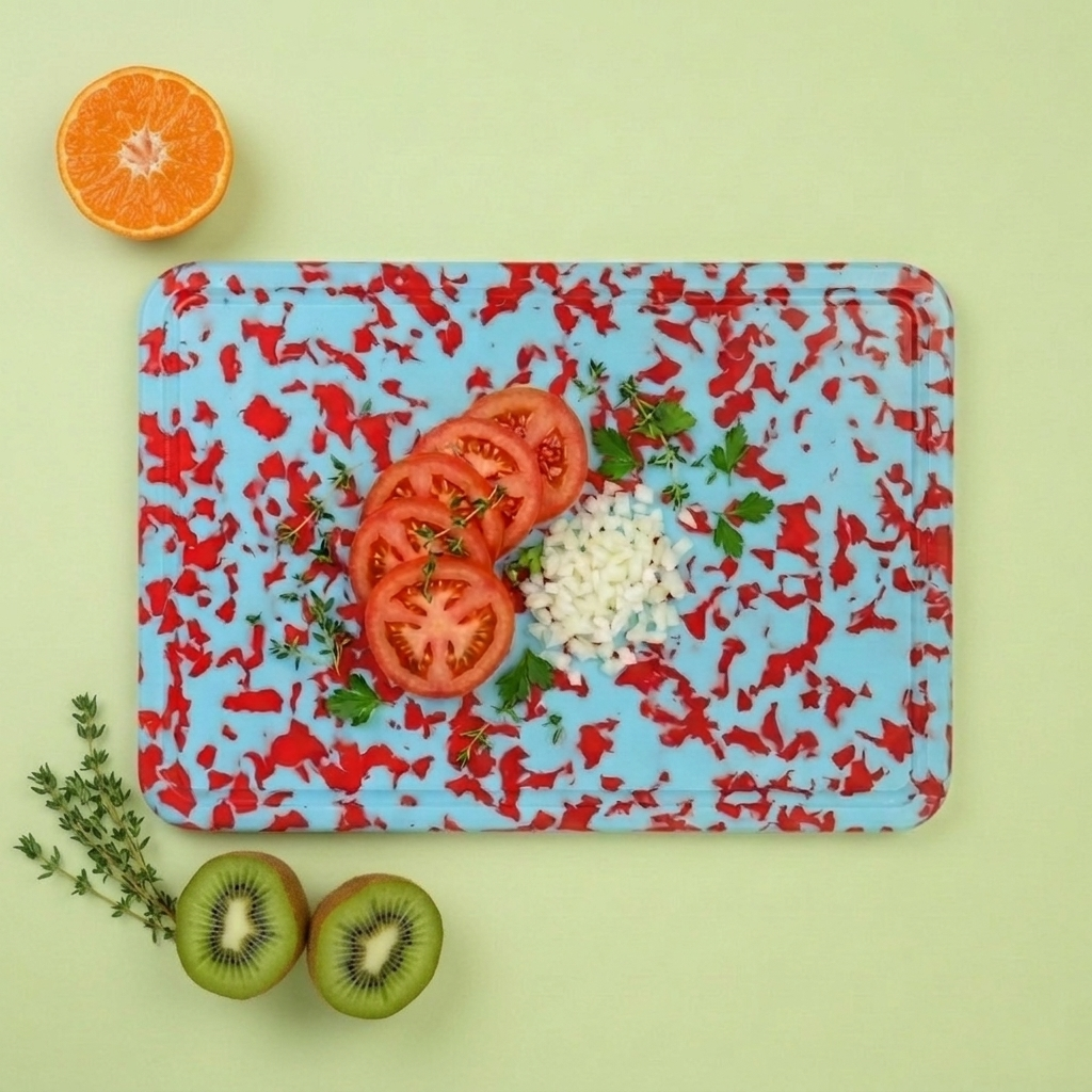 살림오늘 발레 컨페티 UPE 프리미엄 도마 스퀘어홈 35X24.5, 오션루비 - 상품 이미지