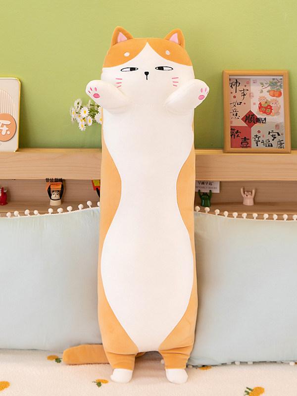 고양이 바디필로우 대형 롱쿠션 봉제 인형 베개 블랙캣 70cm - 상세 이미지 3