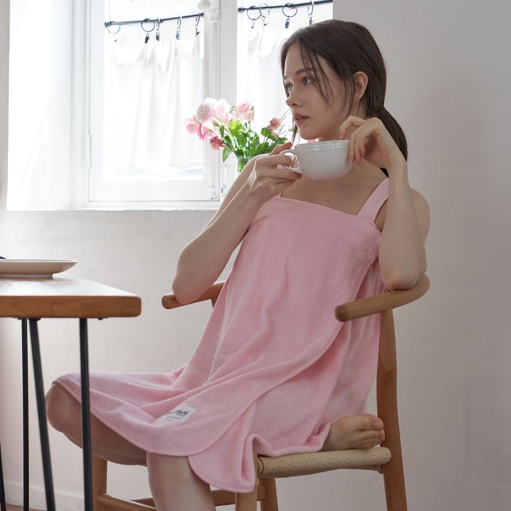 [헤이데이무드 HDM] 테리모달 로브 고급 여성 샤워가운 - 상세 이미지 5