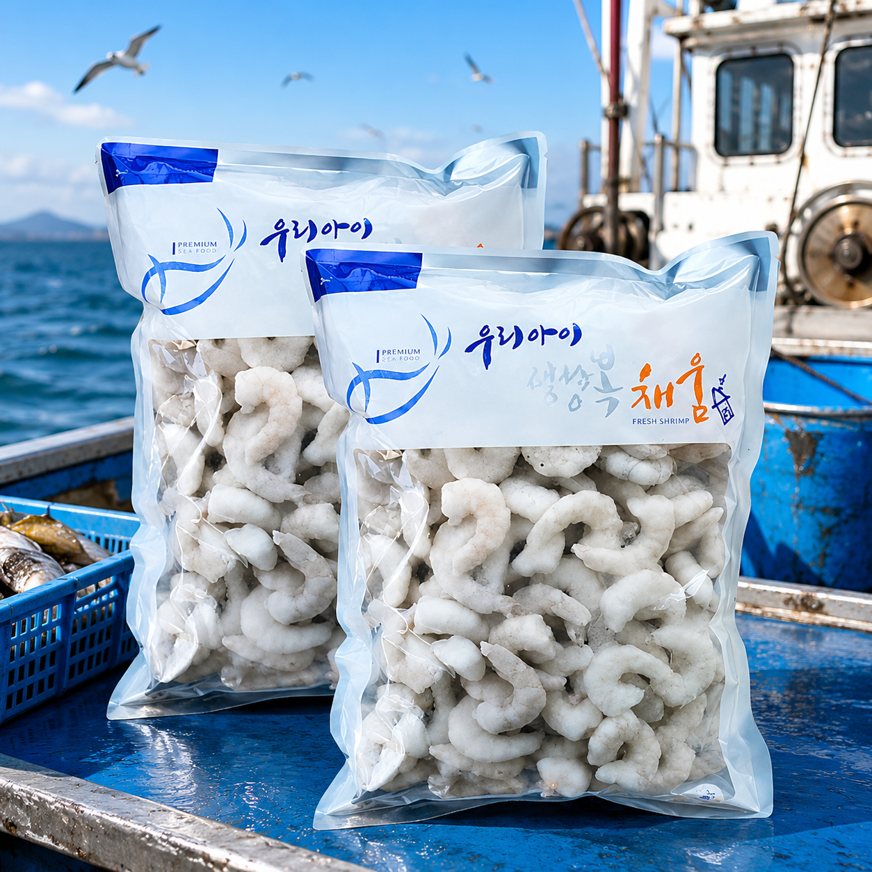 바다한끼 톡톡 터지는 백새우살 1kg (해동 실중량 900g) x 2팩 업소용 냉동 새우살 - 상품 이미지