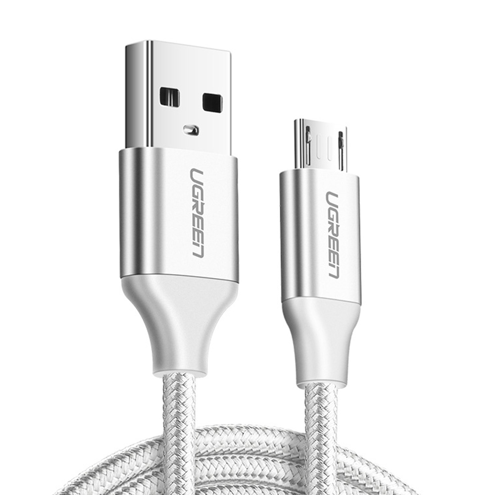 유그린 고급형 마이크로 5핀 USB 퀵차지 고속충전케이블 US290 실버, 1개, 1m - 상품 이미지