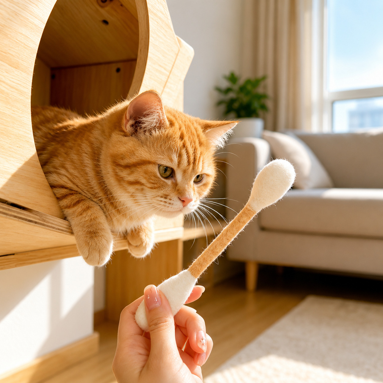 고양이 양모 면봉 장난감 15cm 캣닢 마따따비 고양이 강아지 애완견 반려묘 반려동물 용품 - 상세 이미지 3