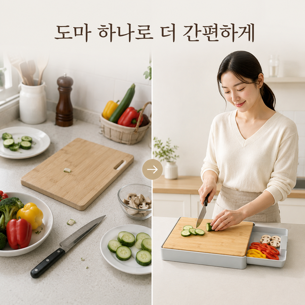 원목 접시도마 캠핑 커팅보드 대나무 도마 트레이 야채 손질 보드 이미지 6