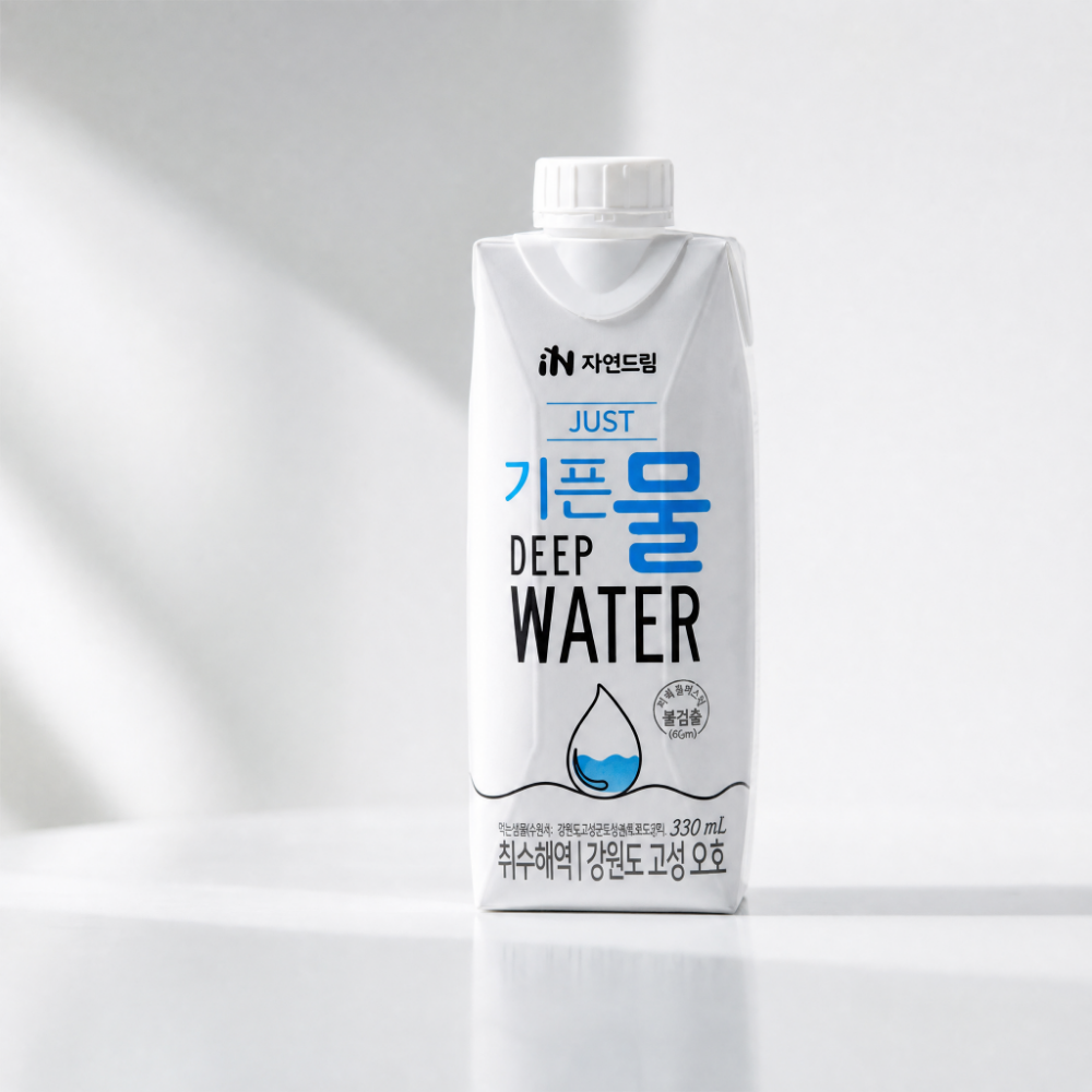 자연드림 JUST 기픈물 생수 종이팩 500ml 15개입 - 상세 이미지 2