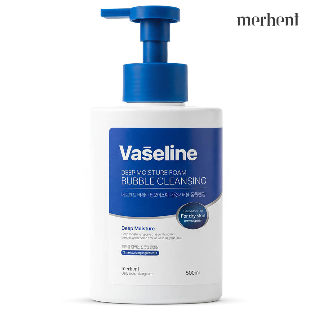 메르헨트 바세린 대용량 폼클렌징 500ml 버블 약알칼리 세안제 거품 저자극 - 상품 이미지