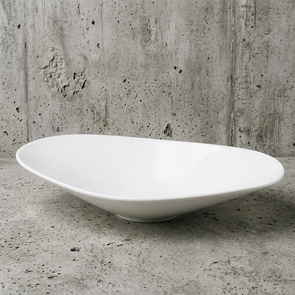 슬리벤 도자기 파스타볼 오발 타원 오벌 볼 그라탕기 35cm, 화이트 이미지 6