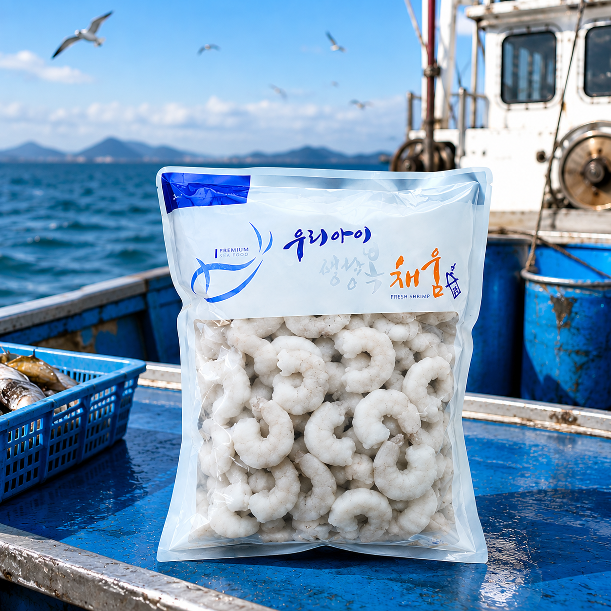 바다한끼 톡톡 터지는 백새우살 1kg (해동 실중량 900g) 업소용 냉동 새우살 손질 - 상품 이미지