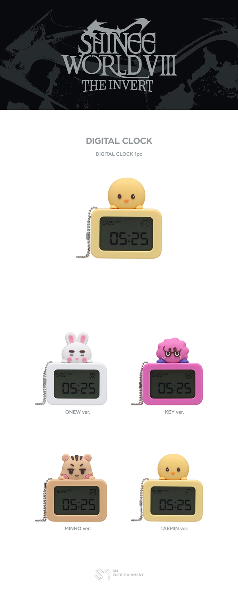 SHINee Mini Clock Keyring — SHINee