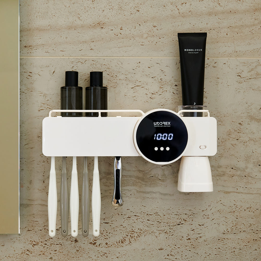 유토렉스 유토렉스 디아나 무선 24H UV-C 살균 히팅건조 칫솔살균기 URT-127CHW