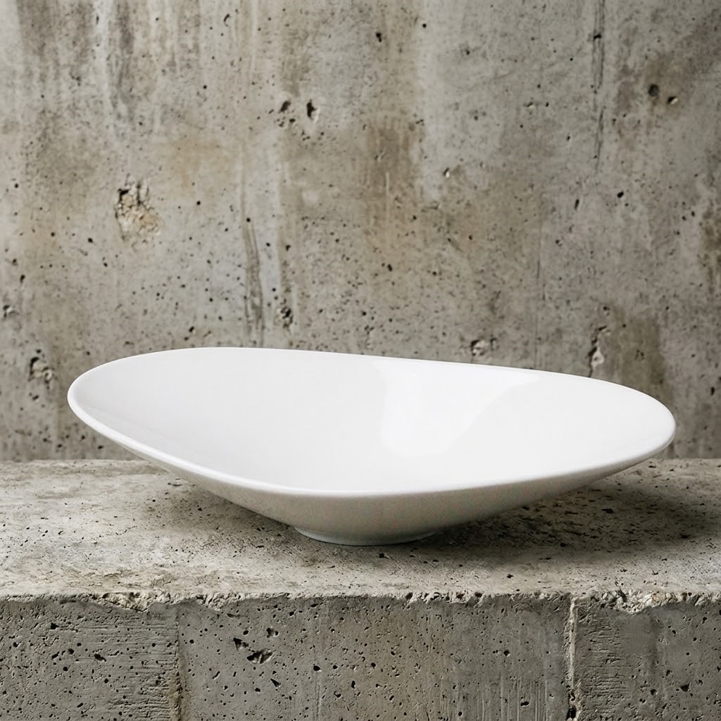슬리벤 도자기 파스타볼 오발 타원 오벌 볼 그라탕기 27cm, 화이트 - 상세 이미지 4