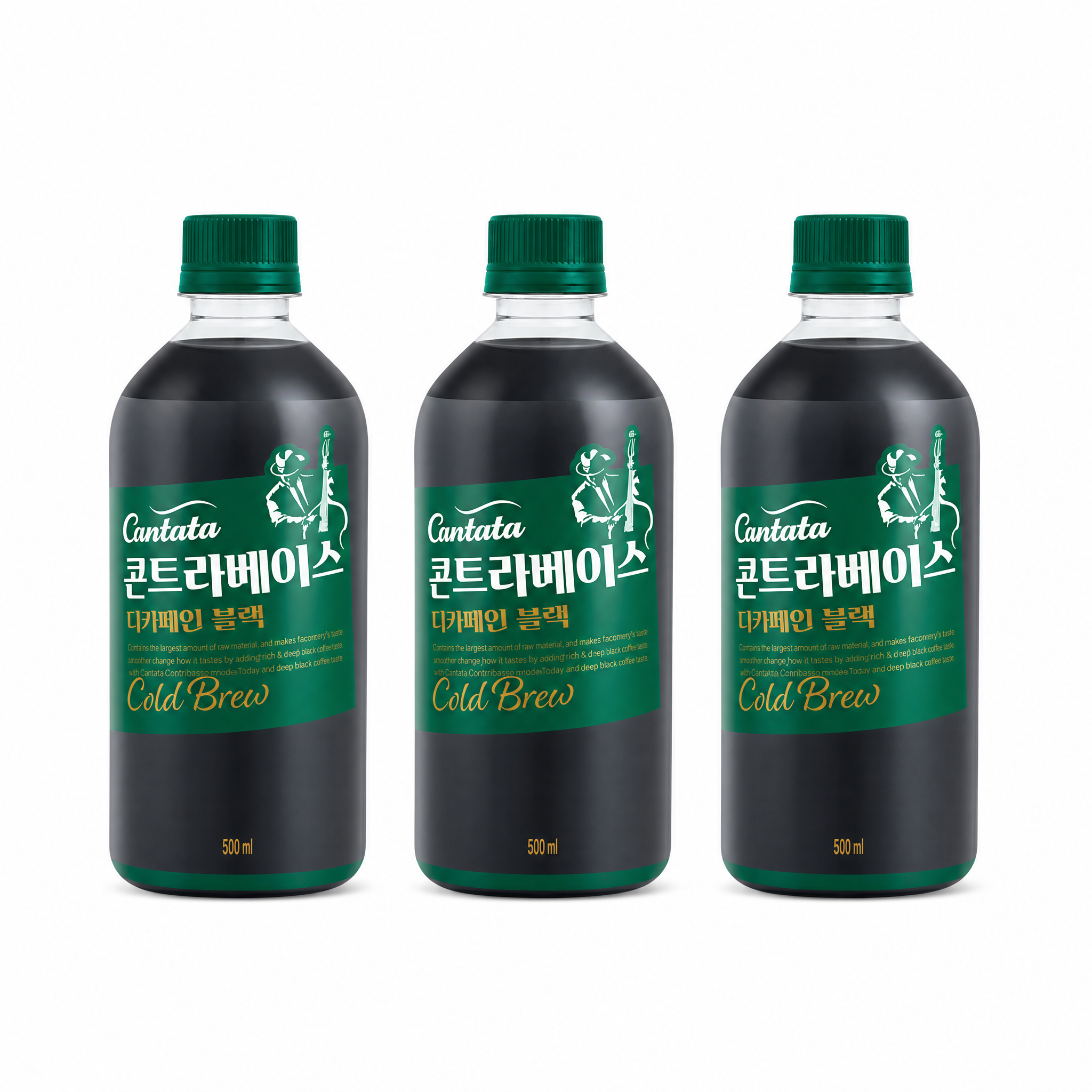 칸타타 콘트라베이스 500ml 블랙 앤 샷 스위트블랙 라떼 디카페인 블랙 각4개씩 12개 - 상세 이미지 3