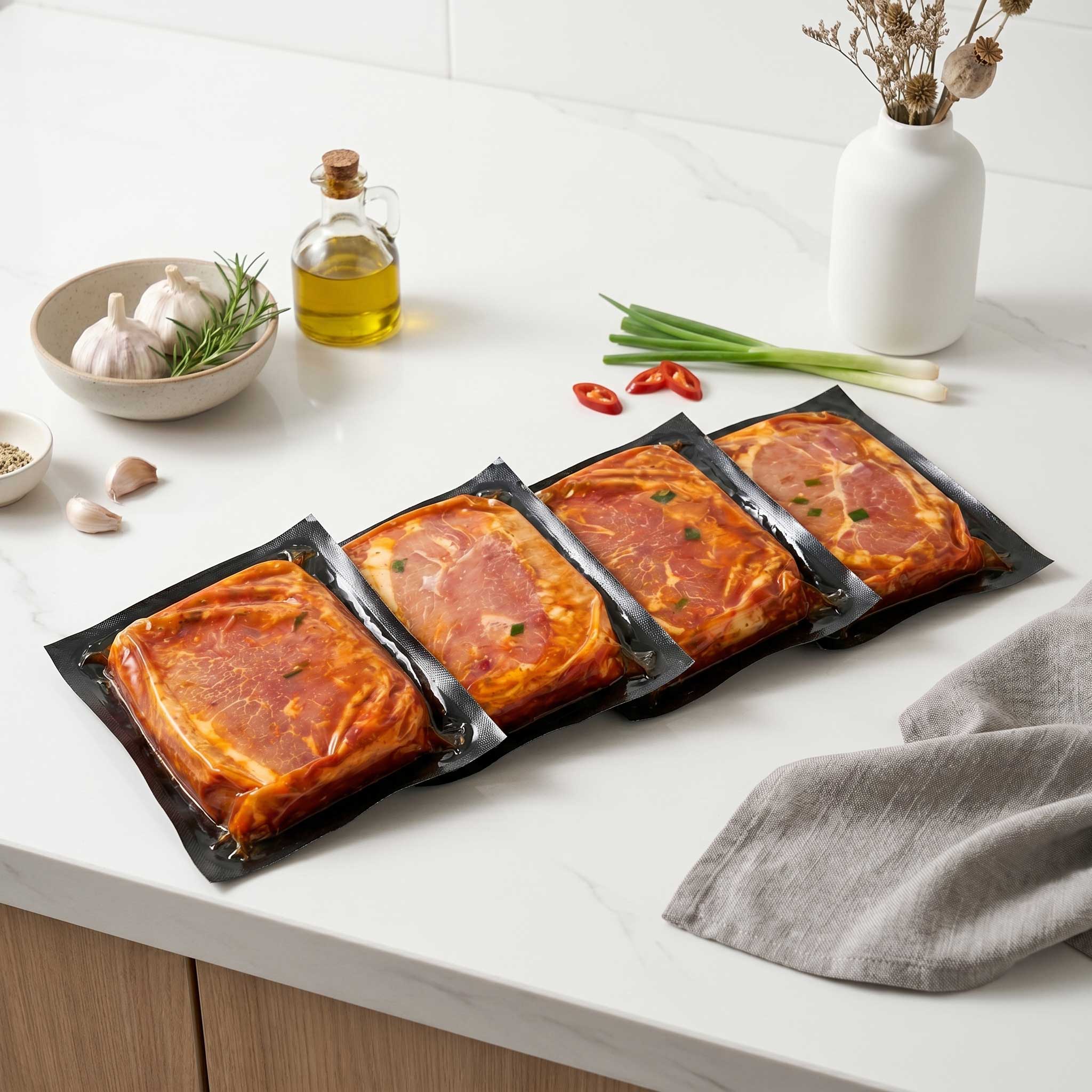 포천한상 포천이동갈비맛 양념 돼지왕구이 600g 4팩 / 2.4kg 캠핑고기 / 바베큐고기 - 상세 이미지 4