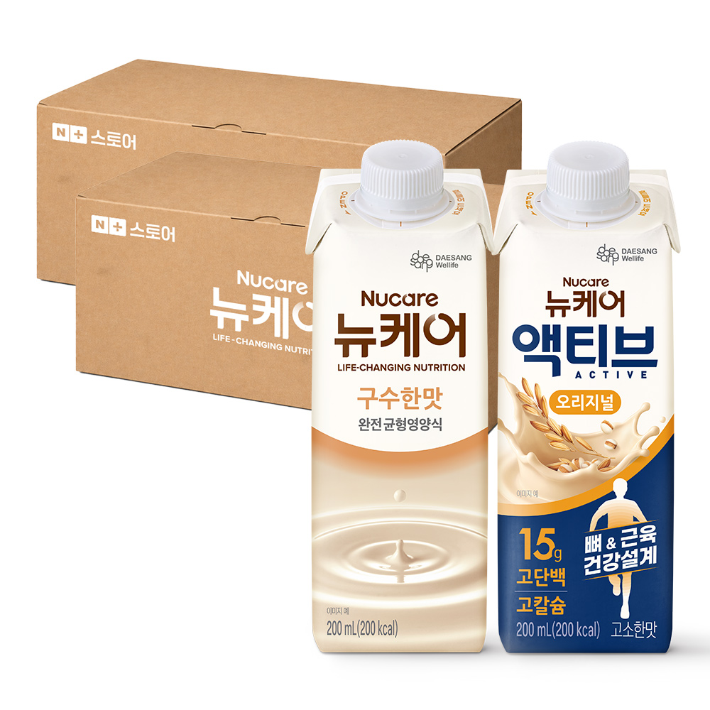 [네이버단독] 뉴케어 구수한맛 완전균형영양식 + 뉴케어 액티브 200ml, 36개 - 상품 이미지