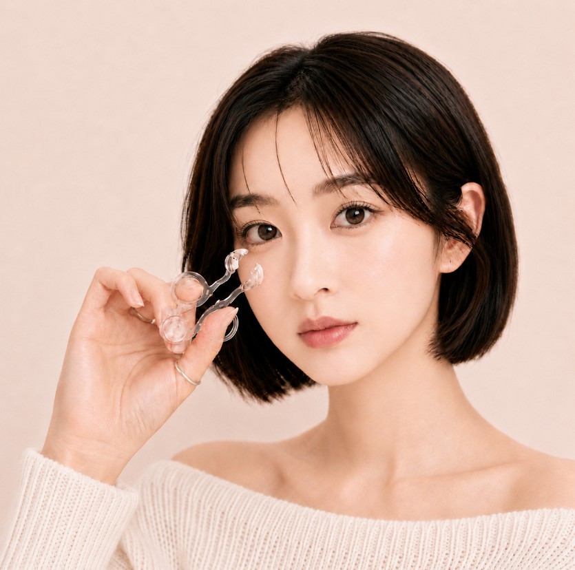 JMC 초보자 렌즈끼는도구 렌즈빼는도구 콘택트렌즈 렌즈착용도구 인서터 집게 뽁뽁이 케이스 세트 - 상세 이미지 2