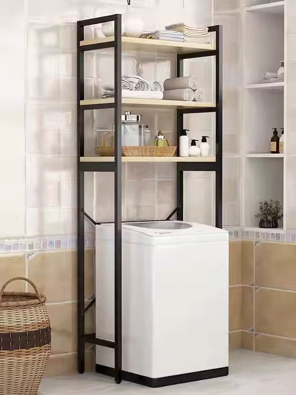 세탁기 선반 세탁실 정리대 철제 프레임 수납장 2단 - 상세 이미지 2