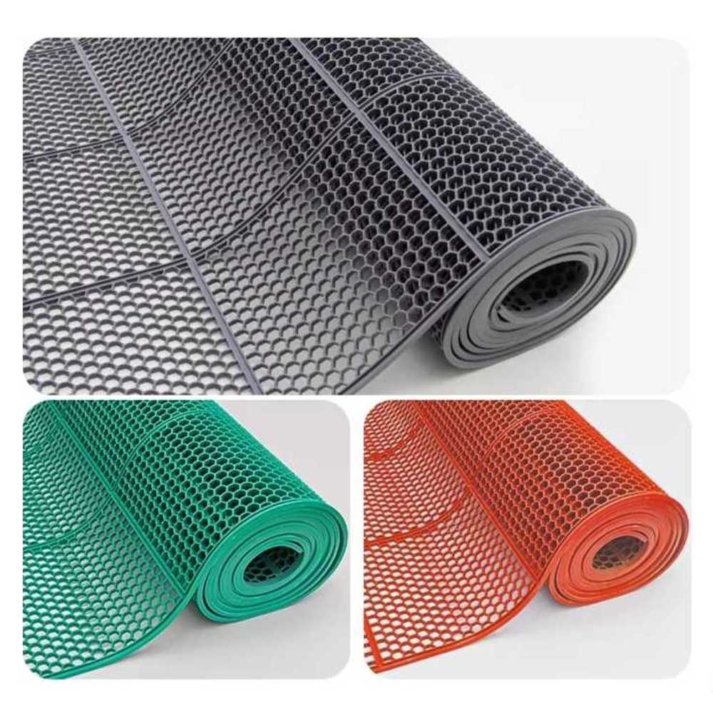 논슬립 벌집 매트 수영장 깔판 욕실 바닥 PVC 목욕탕 0.8x0.9m 레드 - 4.5mm - 상품 이미지