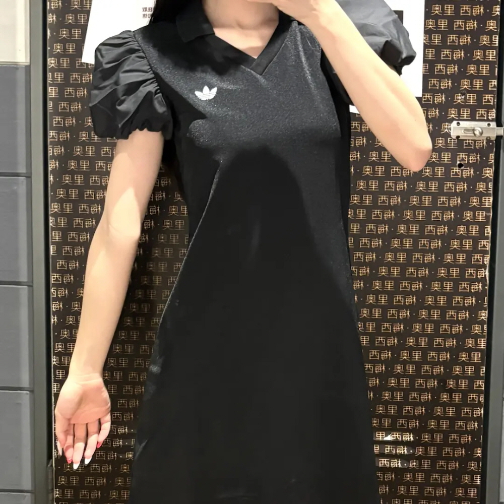 아디다스 오리지널 벌룬 슬리브 미니원피스 블랙 KD0302 이미지 7