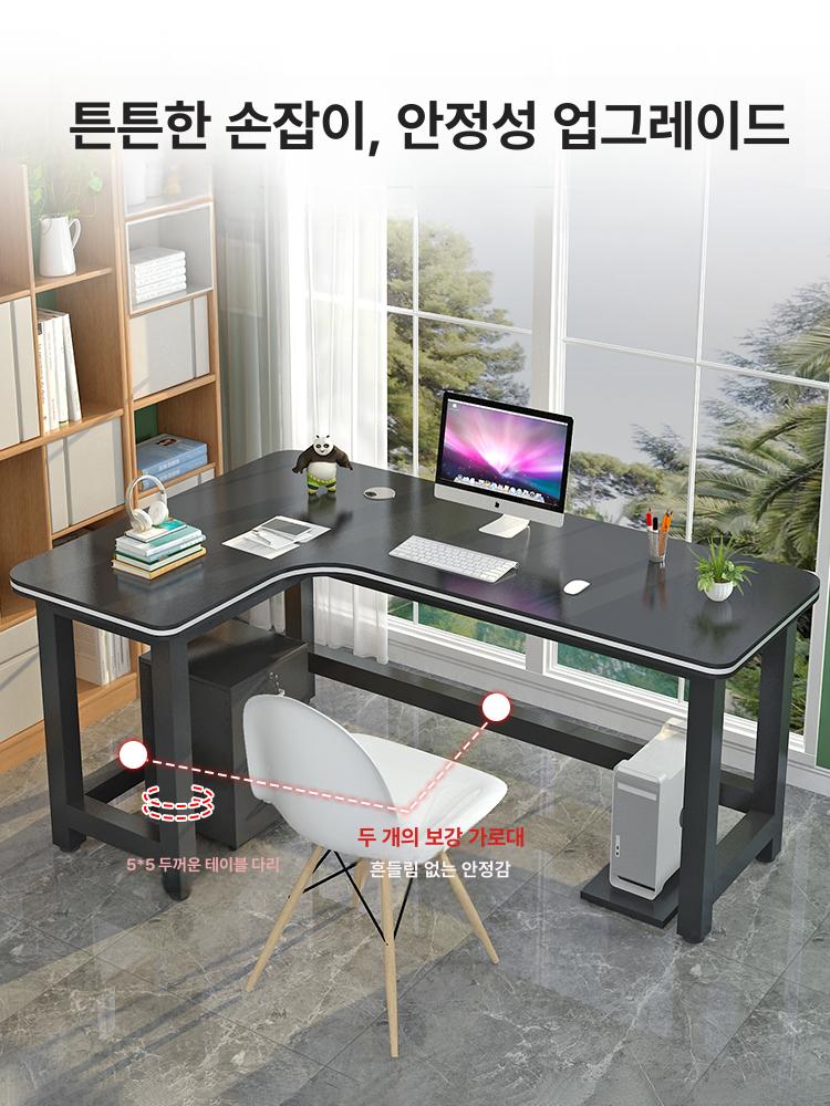 코너 책상 L자 컴퓨터 게이밍 사무용 데스크 120x80x75 왼쪽 코너 - 상세 이미지 3
