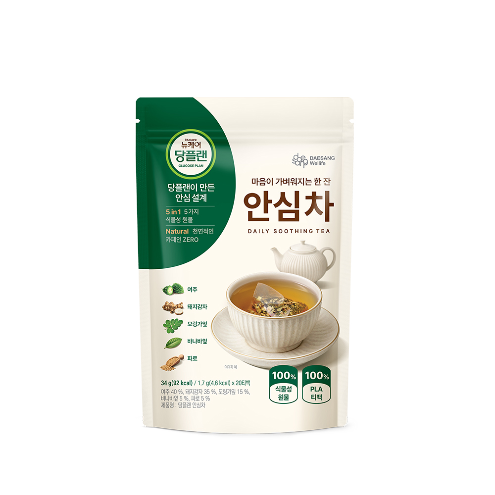 뉴케어 당플랜 안심차 여주 돼지감자 모링가잎 34g, 20개입, 1개 - 상세 이미지 2
