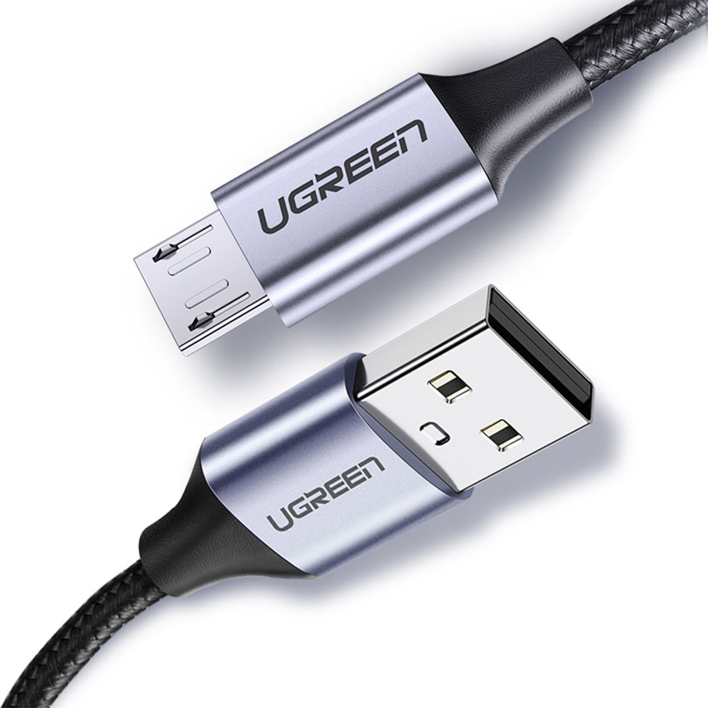 유그린 고급형 마이크로 5핀 USB 퀵차지 고속충전케이블 US290 그레이, 1개, 2m - 상품 이미지