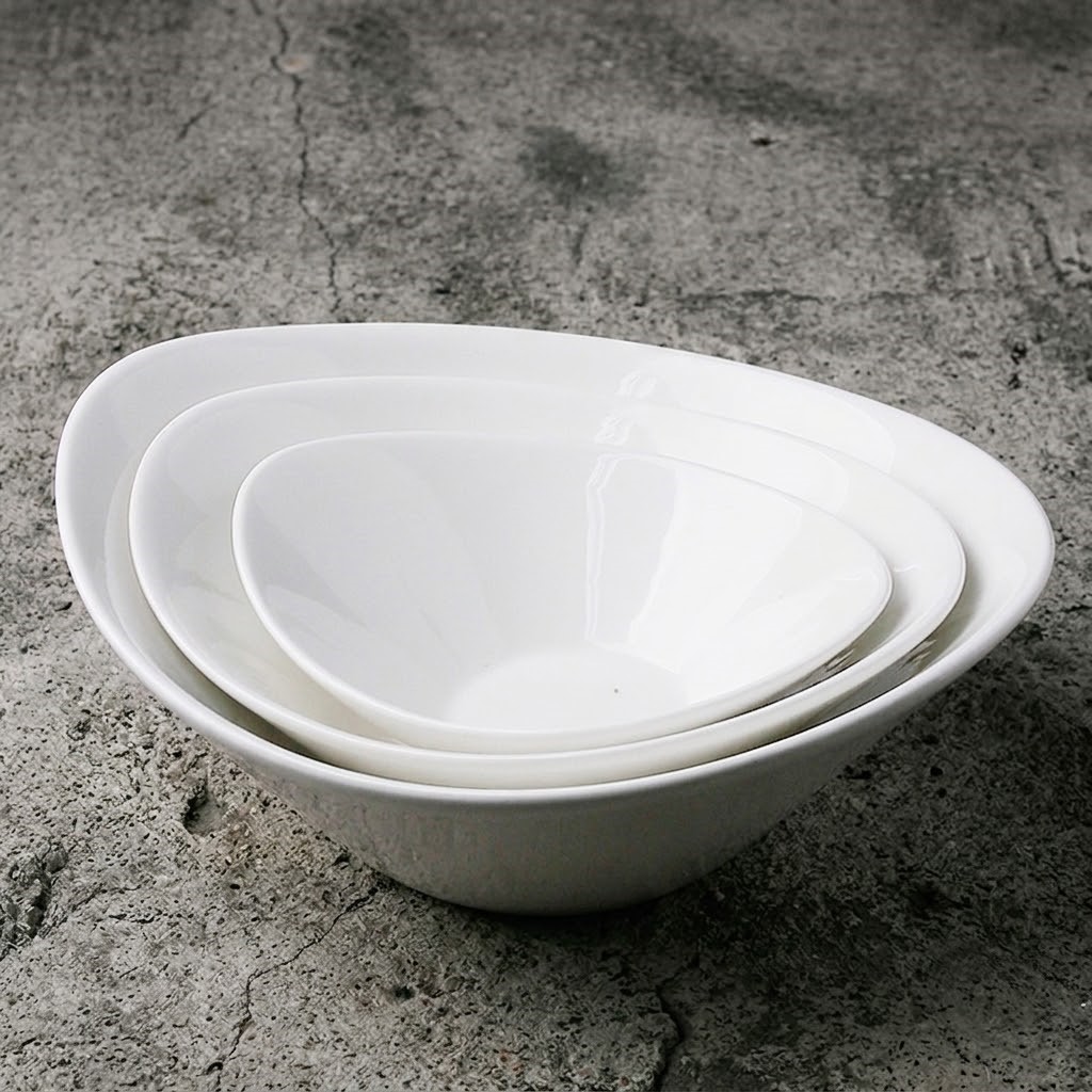 케르치 도자기 볼 오븐 오발 타원 오벌 샐러드 파스타 볼 31cm, 화이트 - 상세 이미지 4