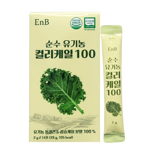 EnB 순수 유기농 컬리케일 100 2g 파이토케미컬 해썹 동결건조 14포, 1개 - 상품 이미지