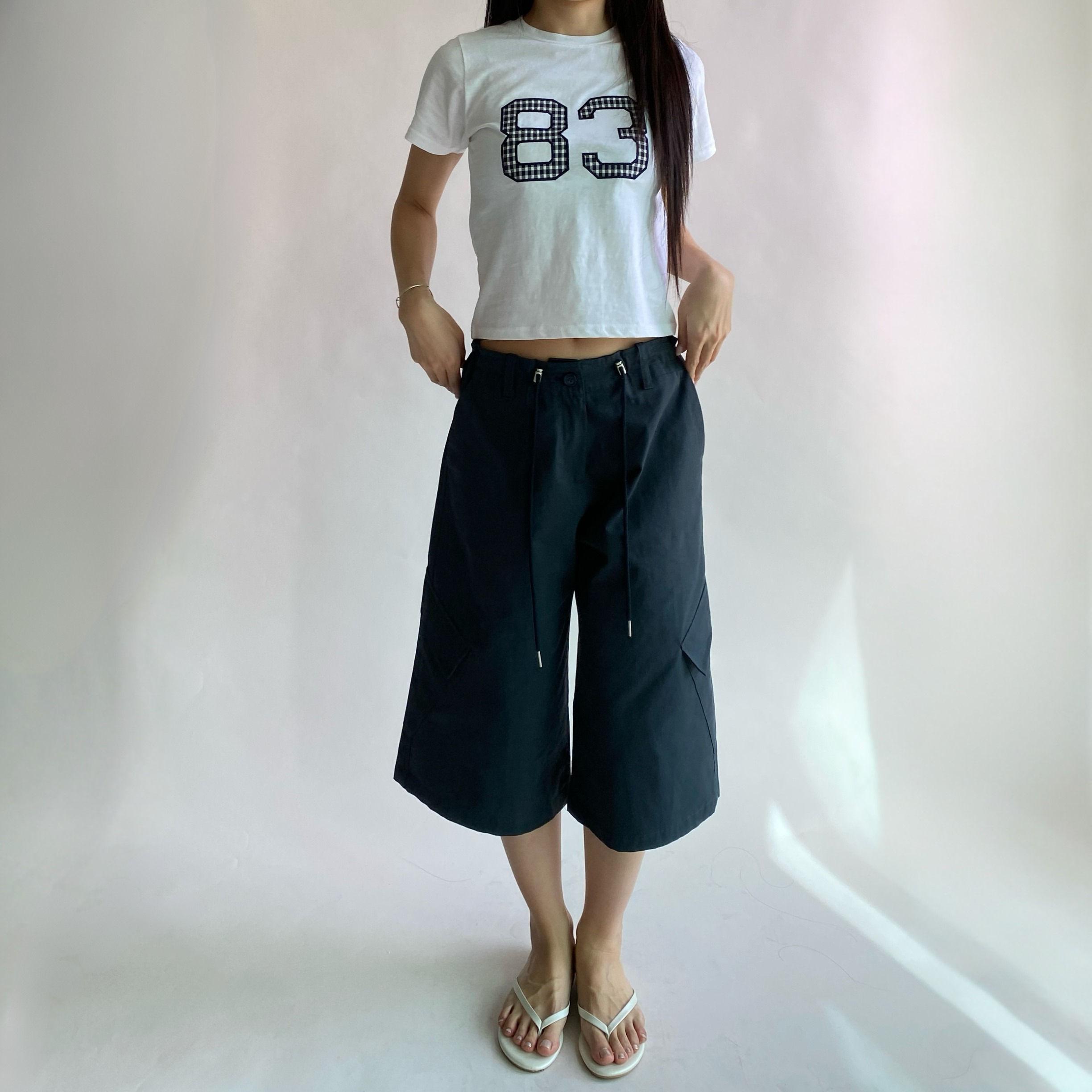 세미크롭 여성 반팔 티셔츠 여름 이미지 8