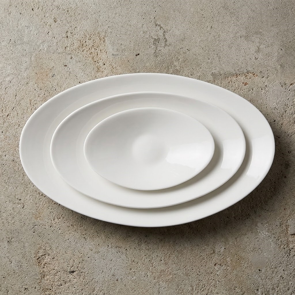 슬리벤 도자기 파스타볼 오발 타원 오벌 볼 그라탕기 27cm, 화이트 이미지 7
