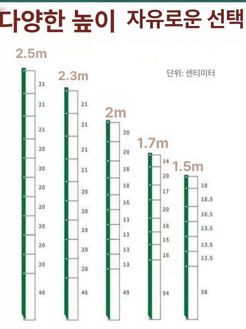 울타리 기둥 철망 지지대 펜스 말뚝 받침대 Y자형 두꺼운 기둥 1.3m - 상세 이미지 3