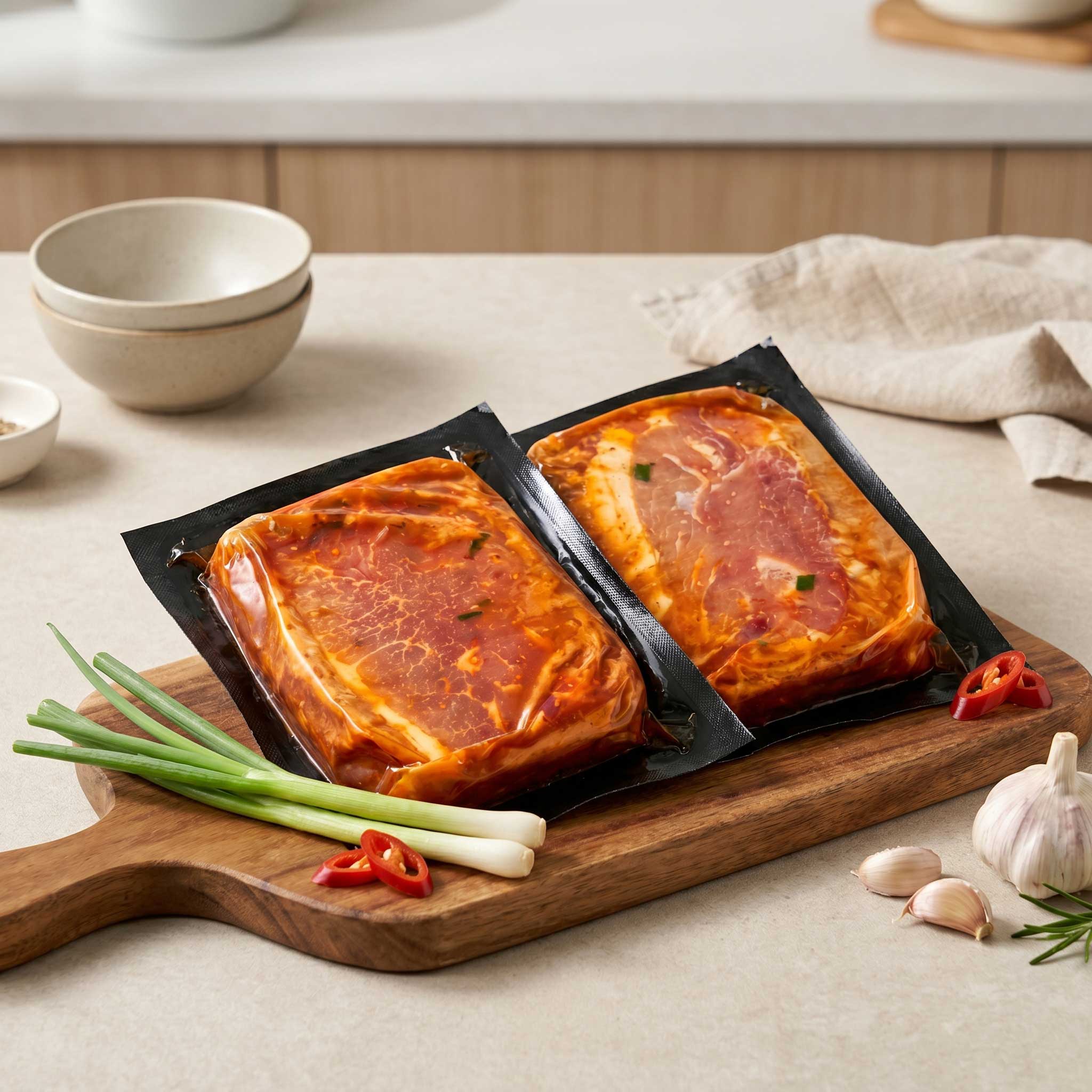 포천한상 포천이동갈비맛 양념 돼지왕구이 600g 4팩 / 2.4kg 캠핑고기 / 바베큐고기 - 상세 이미지 3