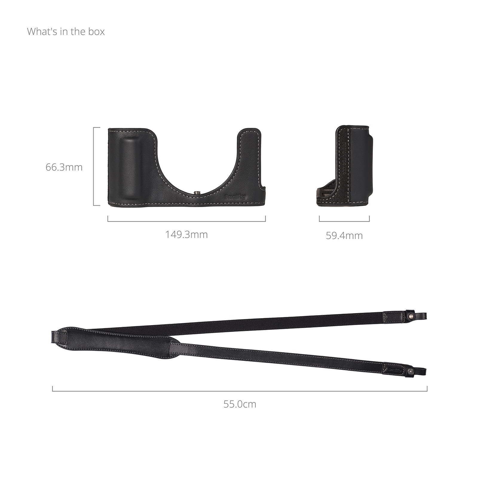스몰리그 파나소닉 LUMIX L10 가죽 하프 케이스 키트 (블랙) 6274 - 상세 이미지 3