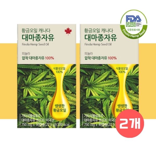 불포화지방산 홈쇼핑 유기오 식물성 유기농 황금오일 캐나다 nfp 피놀라 대마종자유 100% 2박스 - 메인 이미지