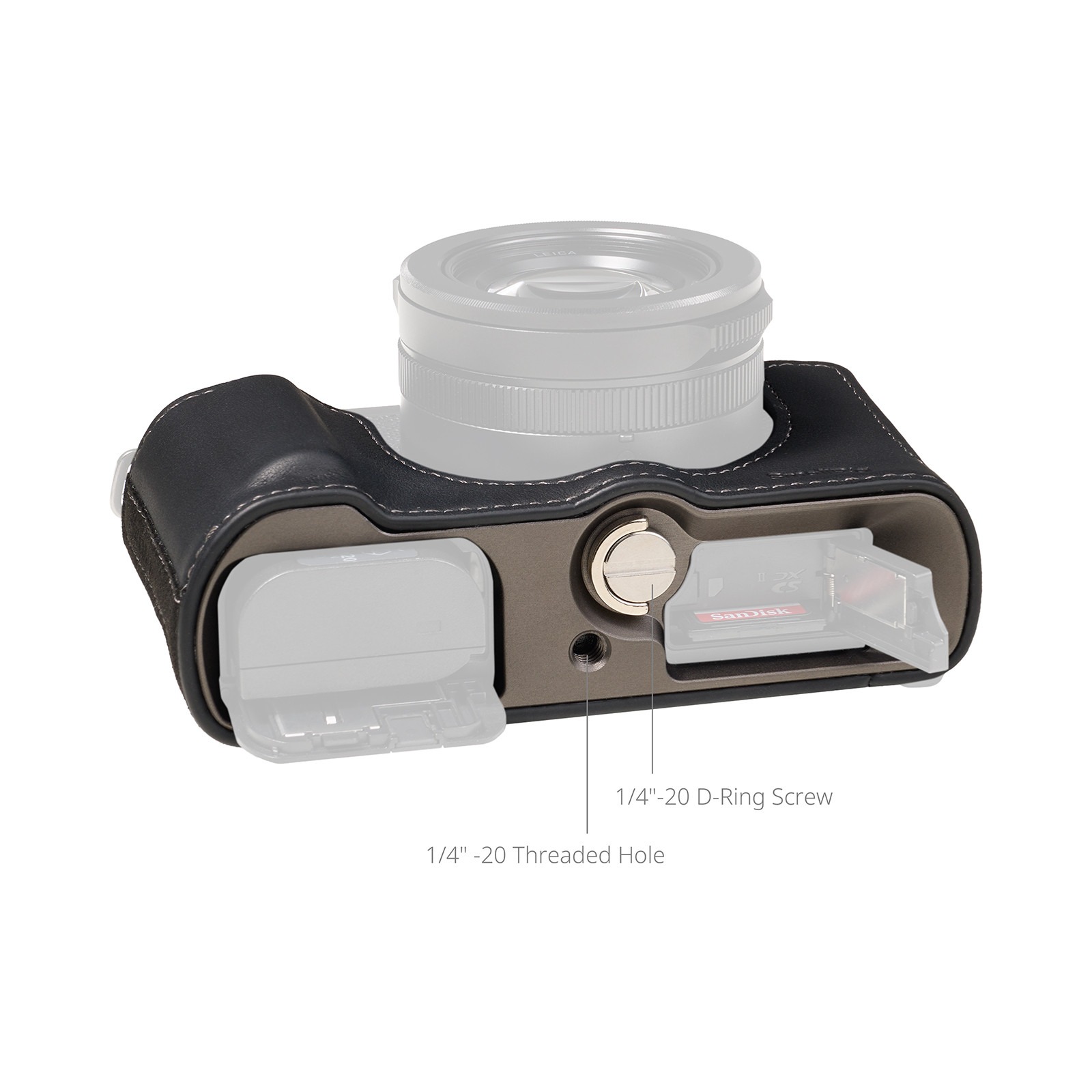 스몰리그 파나소닉 LUMIX L10 가죽 하프 케이스 (블랙) 5698 - 상세 이미지 3