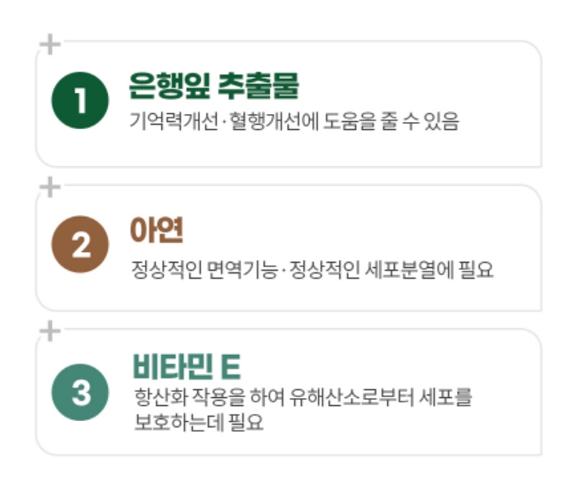 서클존 징코 플러스 기억력 감퇴 혈액순환 혈행개선 은행잎추출물 효능 영양제 은행엽건조엑스 - 상세 이미지 4