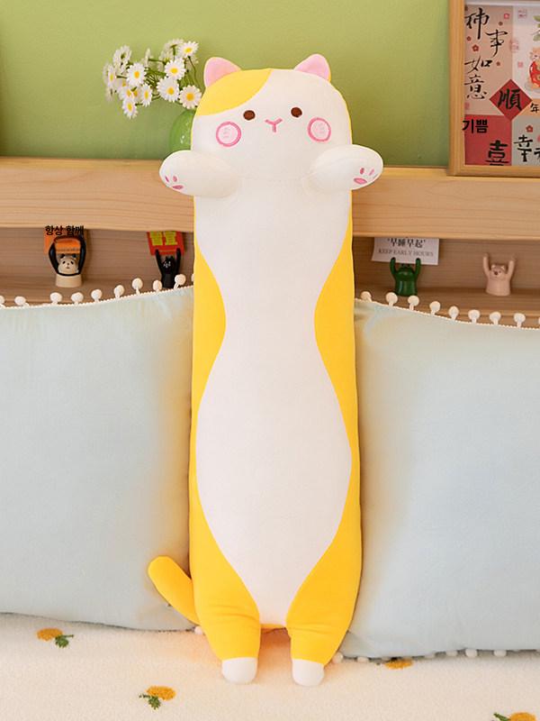 고양이 바디필로우 대형 롱쿠션 봉제 인형 베개 블랙캣 70cm - 상세 이미지 4