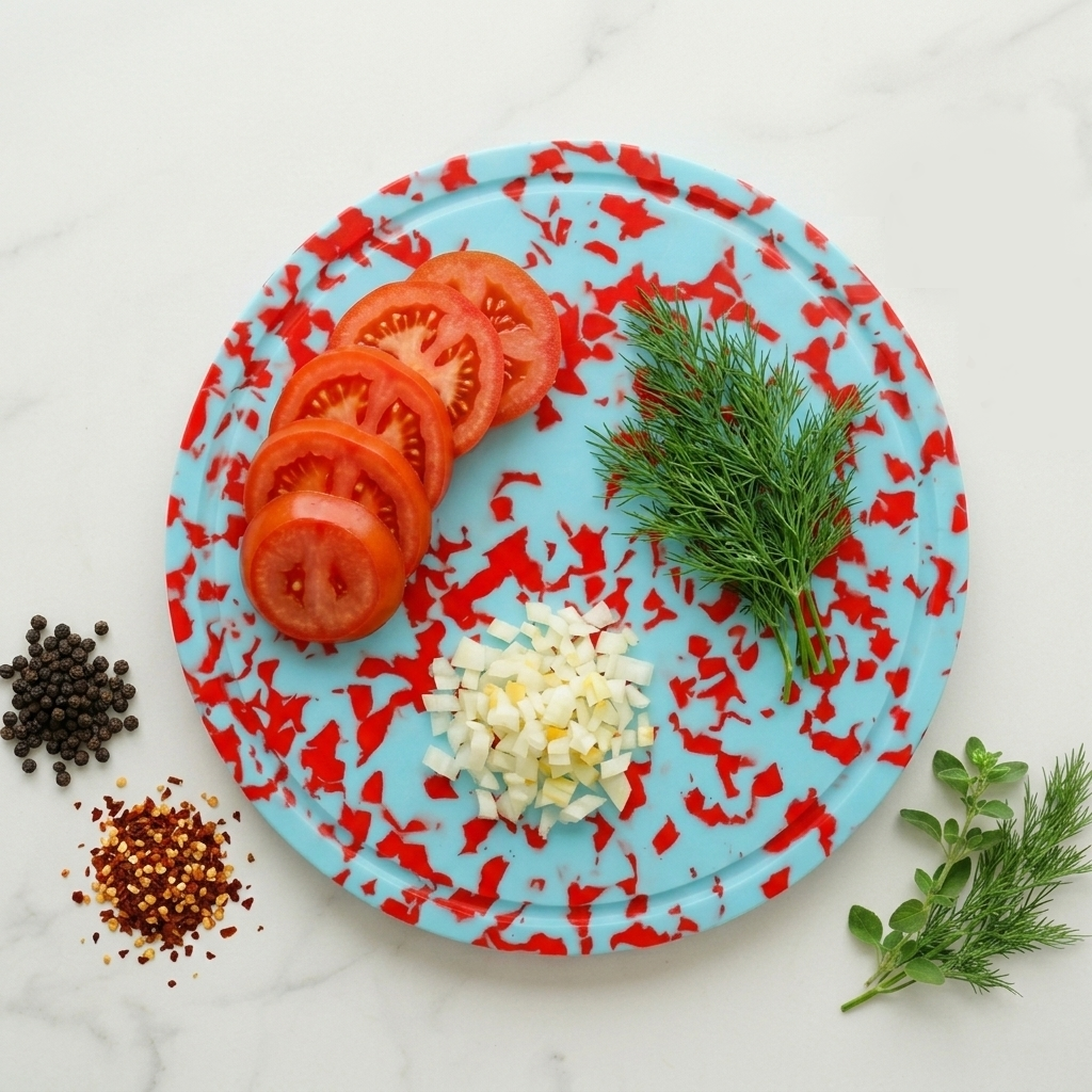 살림오늘 발레 컨페티 UPE 프리미엄 도마 써클홈 30X30, 오션루비 - 상품 이미지