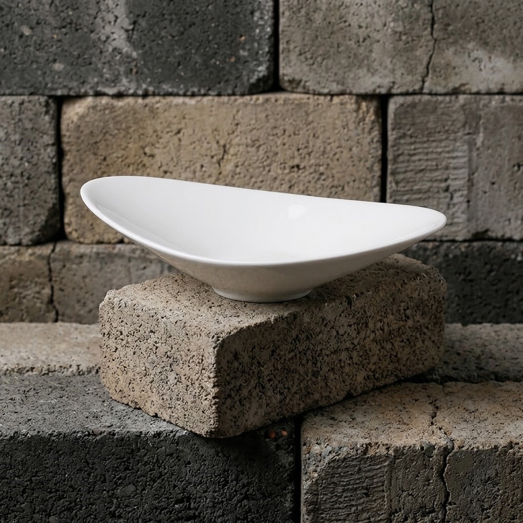 슬리벤 도자기 파스타볼 오발 타원 오벌 볼 그라탕기 18cm, 화이트 이미지 6