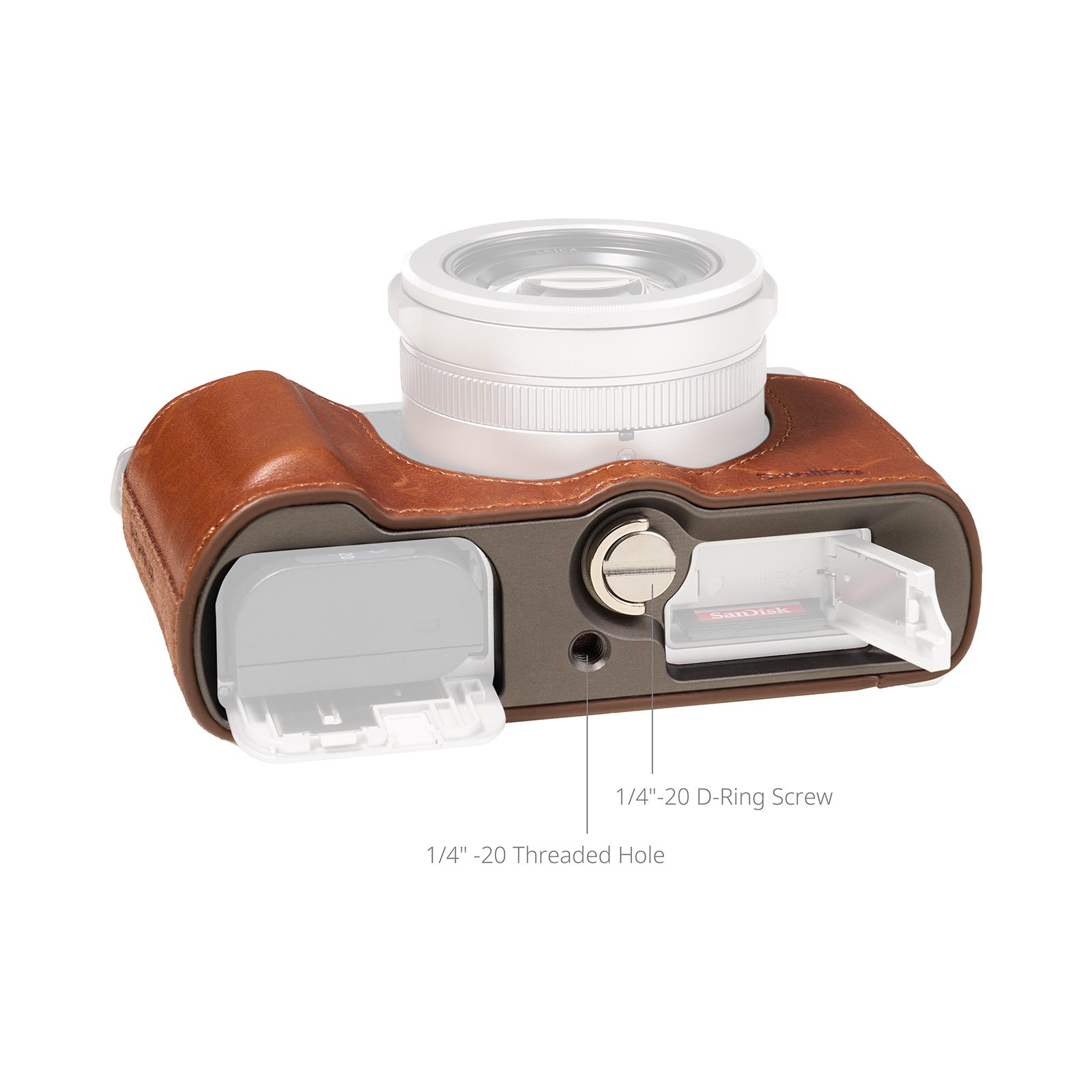스몰리그 파나소닉 LUMIX L10 가죽 하프 케이스 (브라운) 5699 - 상세 이미지 3