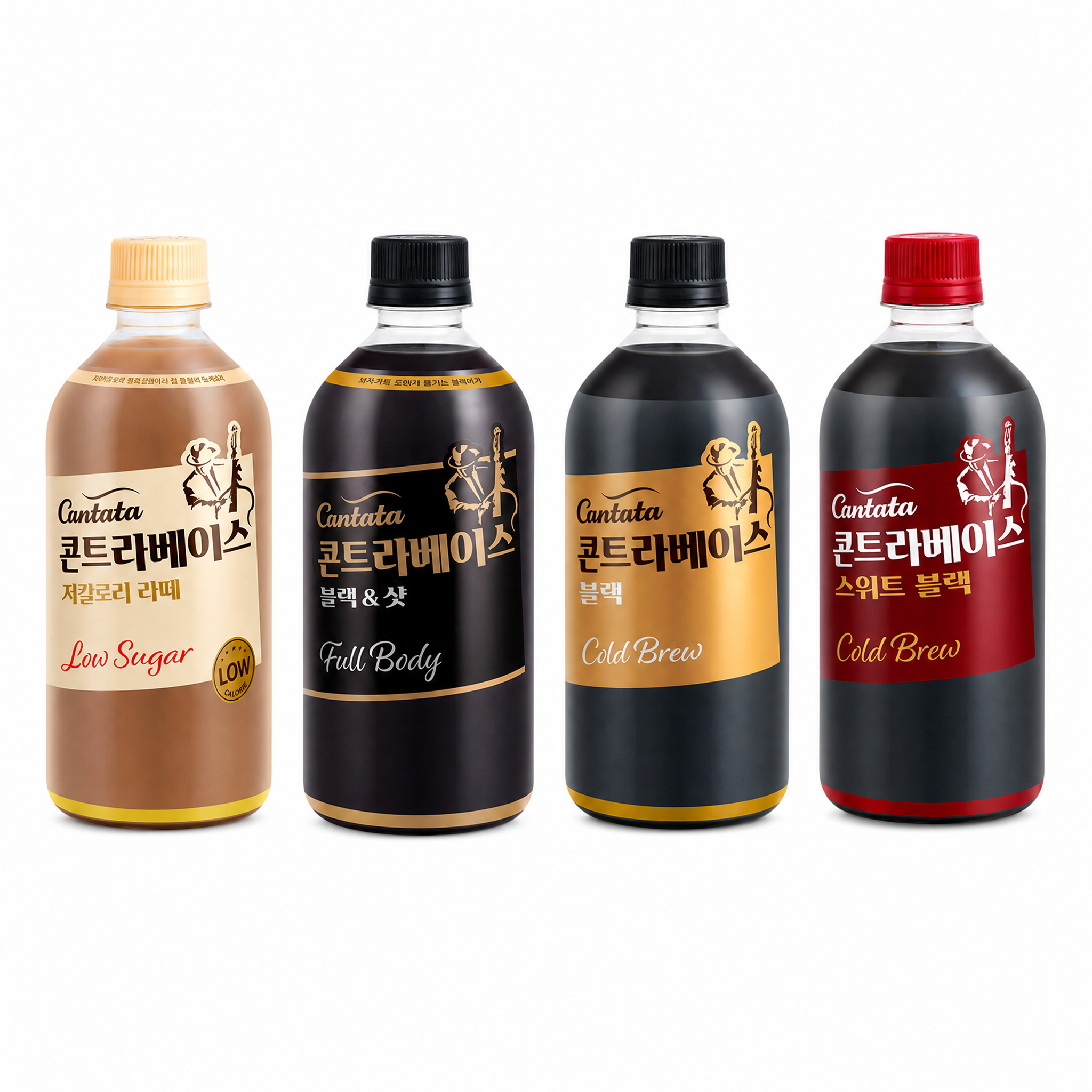 칸타타 콘트라베이스 500ml 블랙 앤 샷 스위트블랙 라떼 디카페인 블랙 각4개씩 12개 - 상세 이미지 2