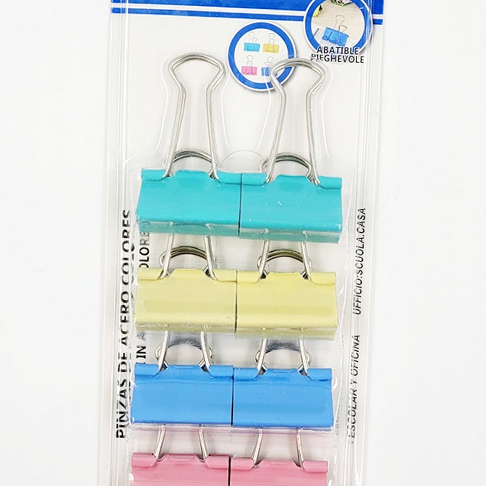 라이즈올6 8PCS 파스텔 집게 25mm 서류정리 - 상품 이미지