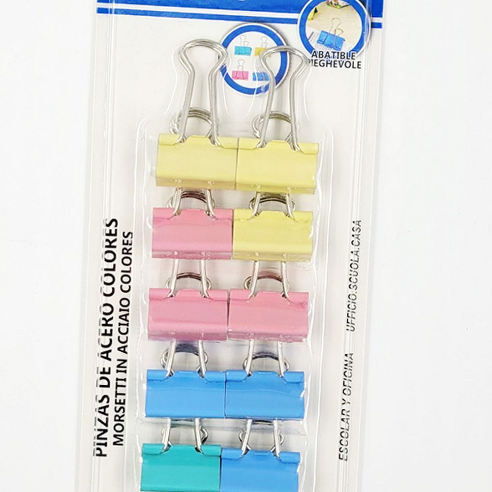 라이즈올6 12PCS 파스텔 집게 19mm 미니집게 서류정리용품 메모홀더 서류홀더 - 상품 이미지