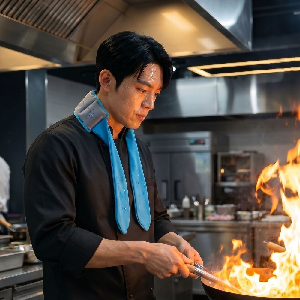 아이스 넥쿨러 와이드형 냉감 쿨스카프 쿨링 넥밴드 얼음 목걸이 여름 등산용 생존템 - 상세 이미지 4