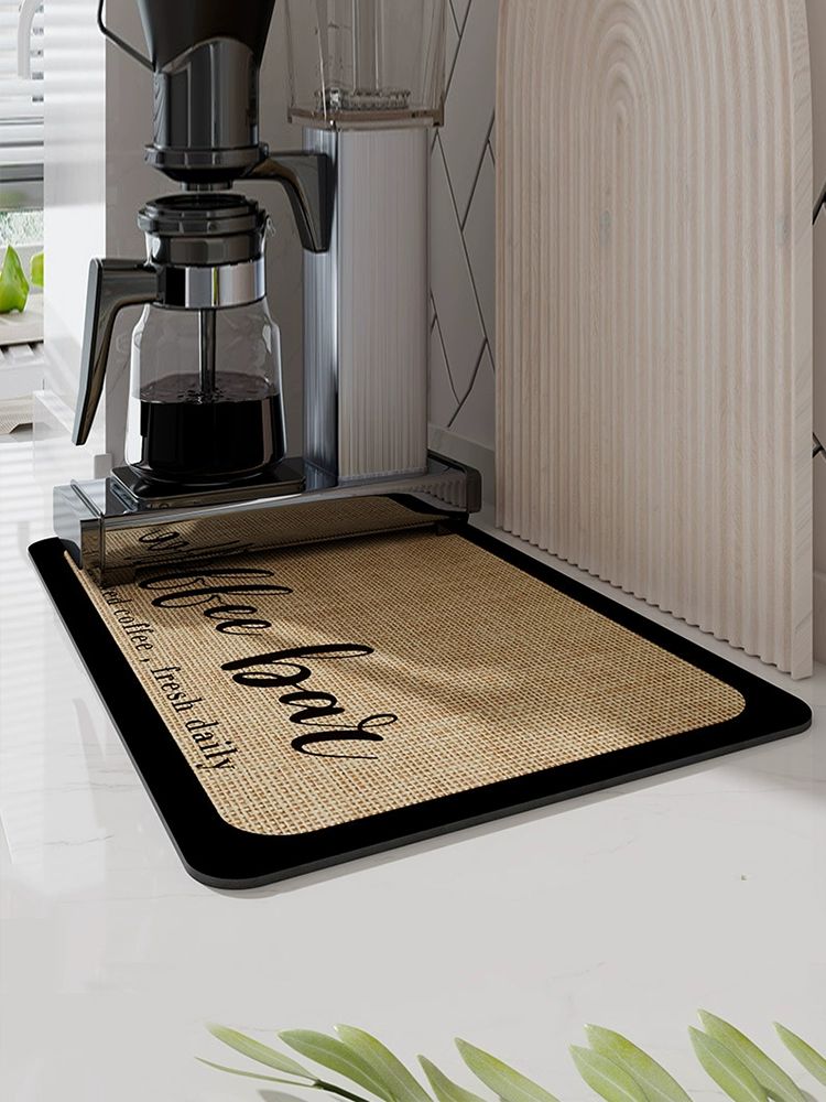 커피 매트 방수 테이블매트 컵받침 주방 패드 깔판 휴식 시간 40x50cm - 상품 이미지
