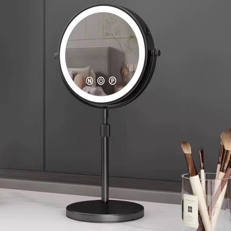 LED 화장거울 헤어샵 탁상형 높이조절 메이크업 미러 17cm - 상세 이미지 2