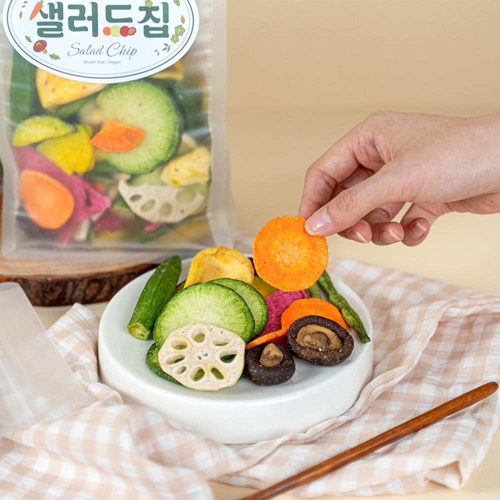 10가지 원물 야채믹스칩 커다란 1팩 150g / 샐러드 스넥 바삭한 식이섬유 건강간식 이미지 7