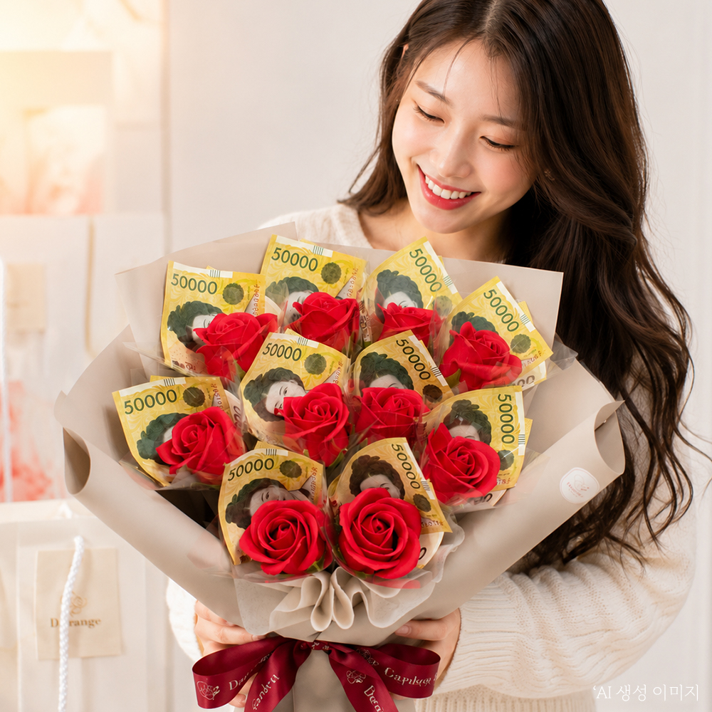 돈꽃다발 장미 카네이션 비누꽃 돈다발 현금 용돈 환갑 칠순꽃다발 부모님 기념일 선물