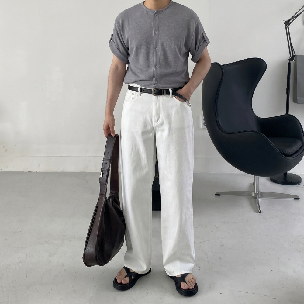 여름샌들 조리 가죽슬리퍼 남자쪼리샌들 블랙 - 상세 이미지 5