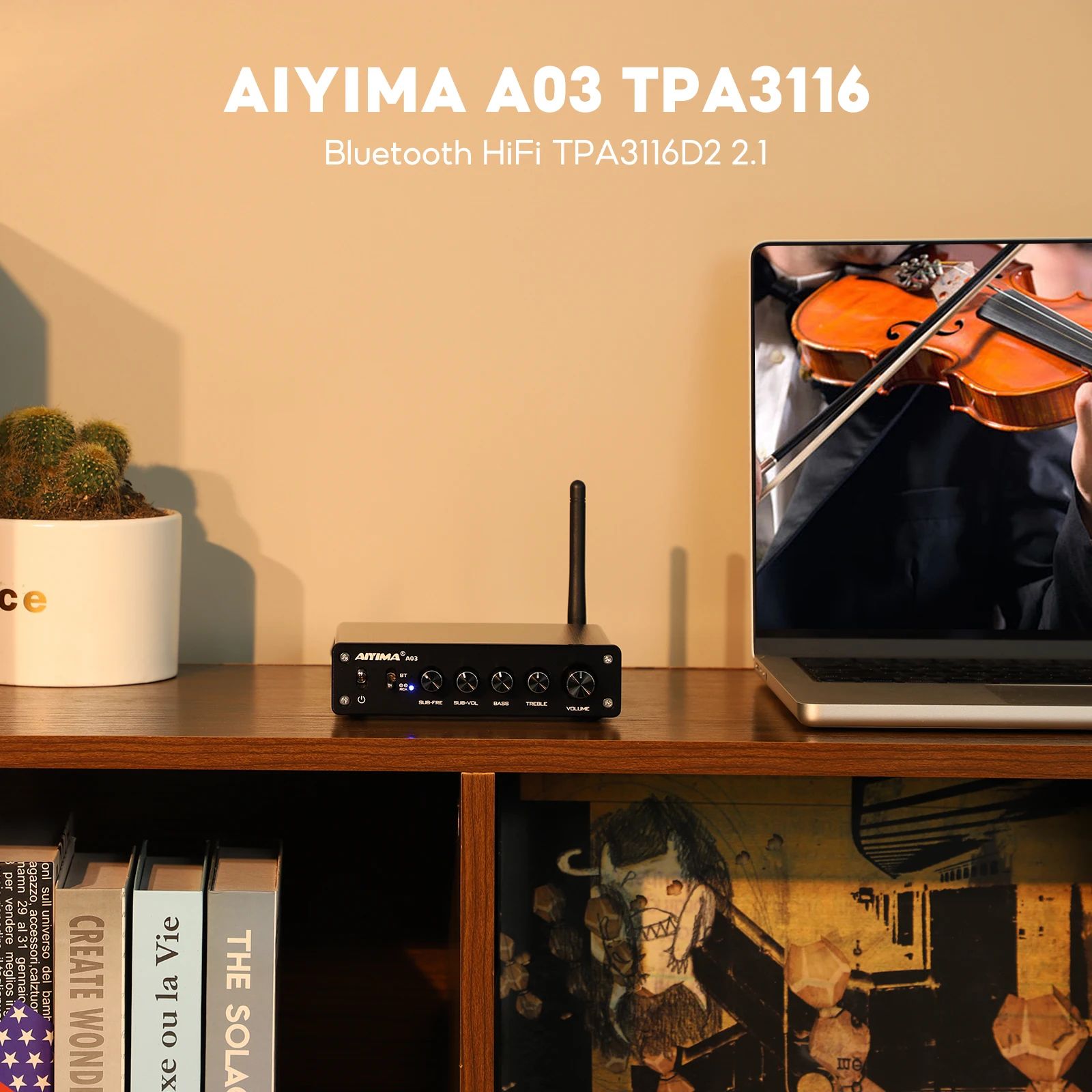 AIYIMA TPA3116 블루투스 서브우퍼 HiFi Black With US Plug - 상세 이미지 4